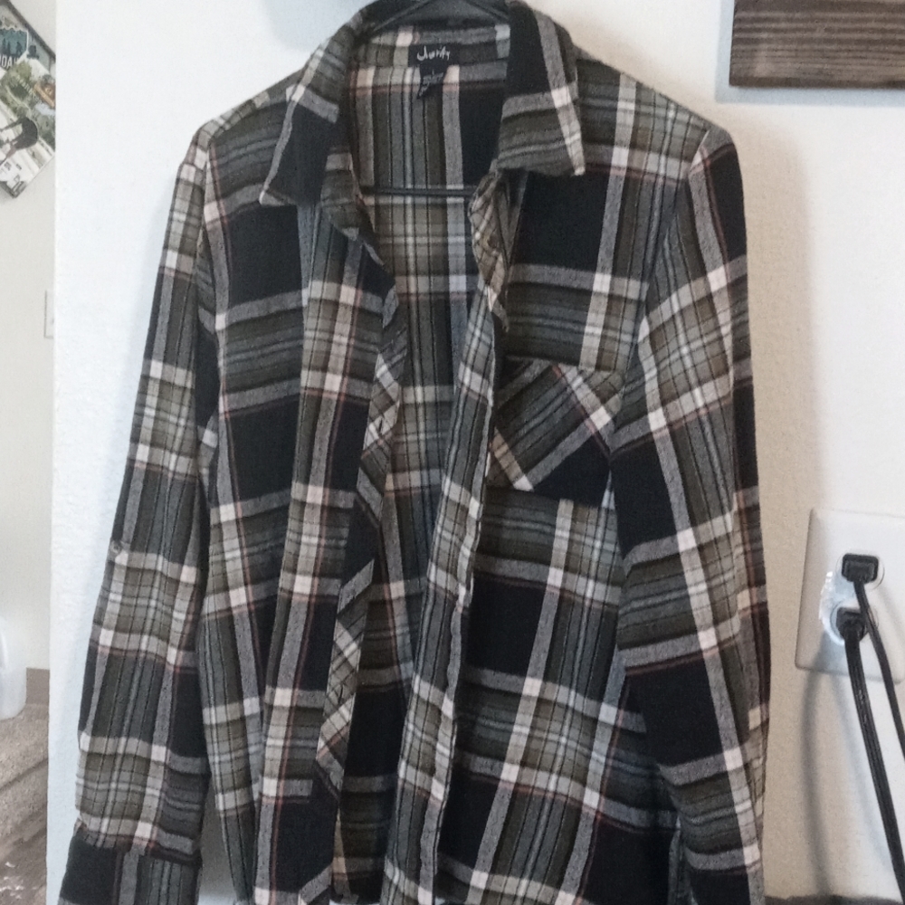 Flannel fall colors Long Sleeve
